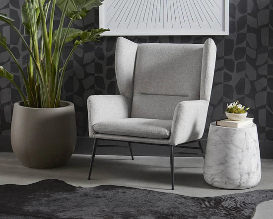 Aries Side Table - White Marble Look