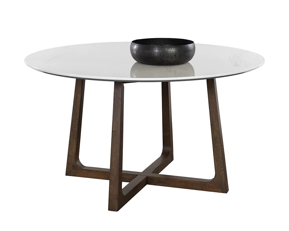 Flores Dining Table - 53" - Dark Brown