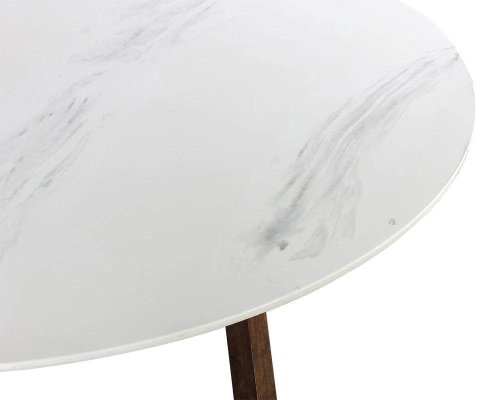 Flores Dining Table - 53" - Dark Brown