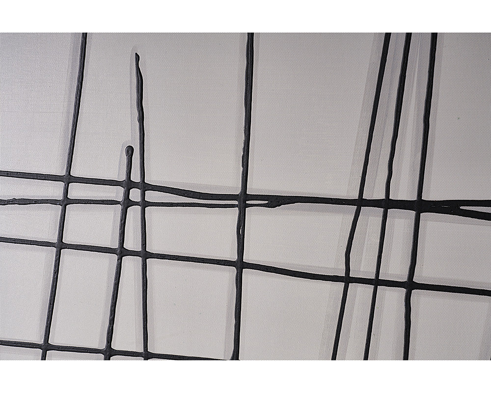Crosshatch (Set of 2) - 48" X 48" - Black Floater