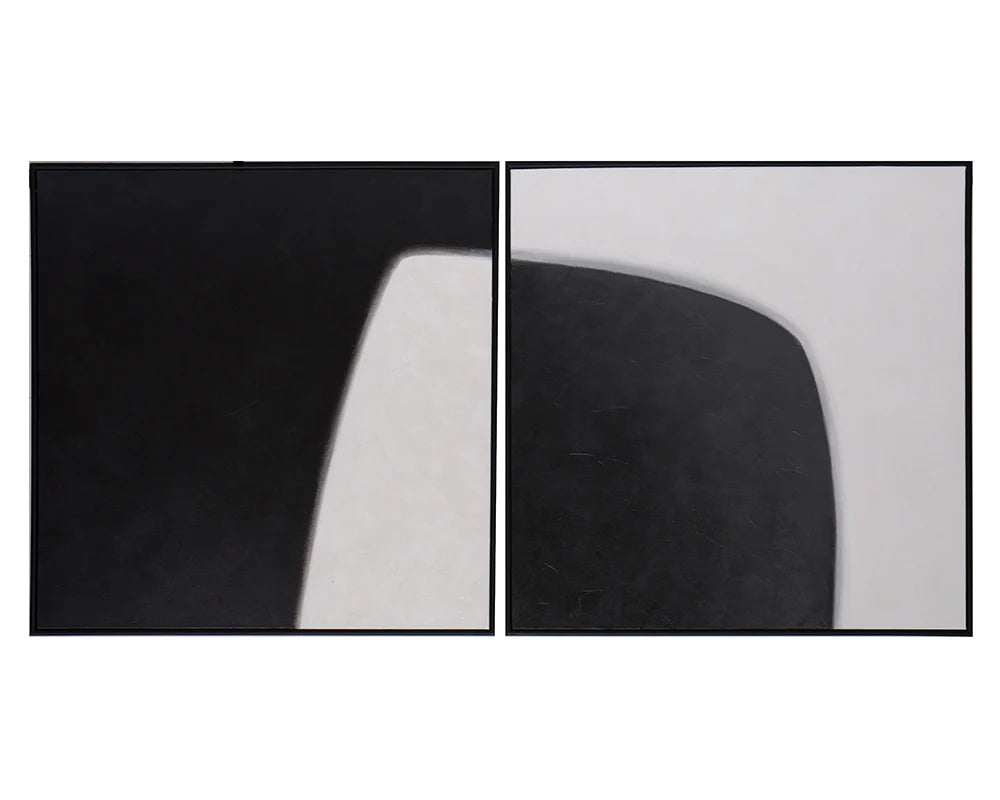 Double Cross - (set Of 2) - 48" X 48" - Black