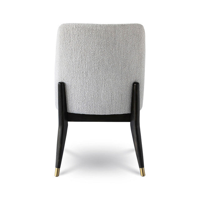 Fawcett Dining Chair – Taupe Boucle – Dark Base