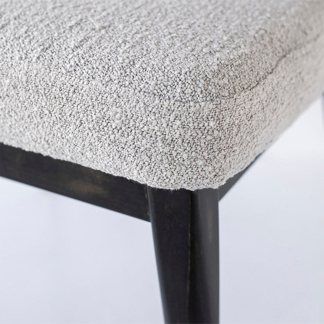 Fawcett Dining Chair – Taupe Boucle – Dark Base