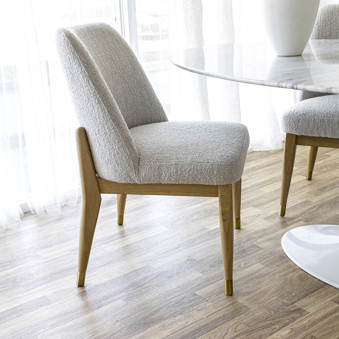 Fawcett Dining Chair – Taupe Boucle