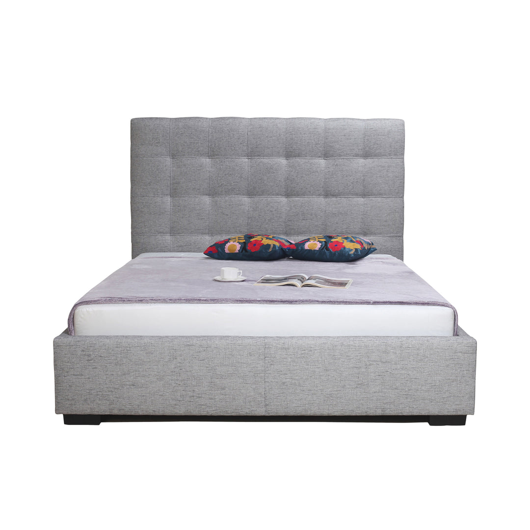 Belle Storage Bed - Light Grey Fabric