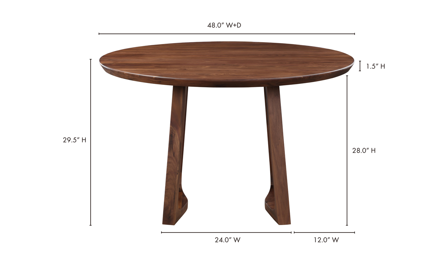 Silas Dining Table Round Walnut