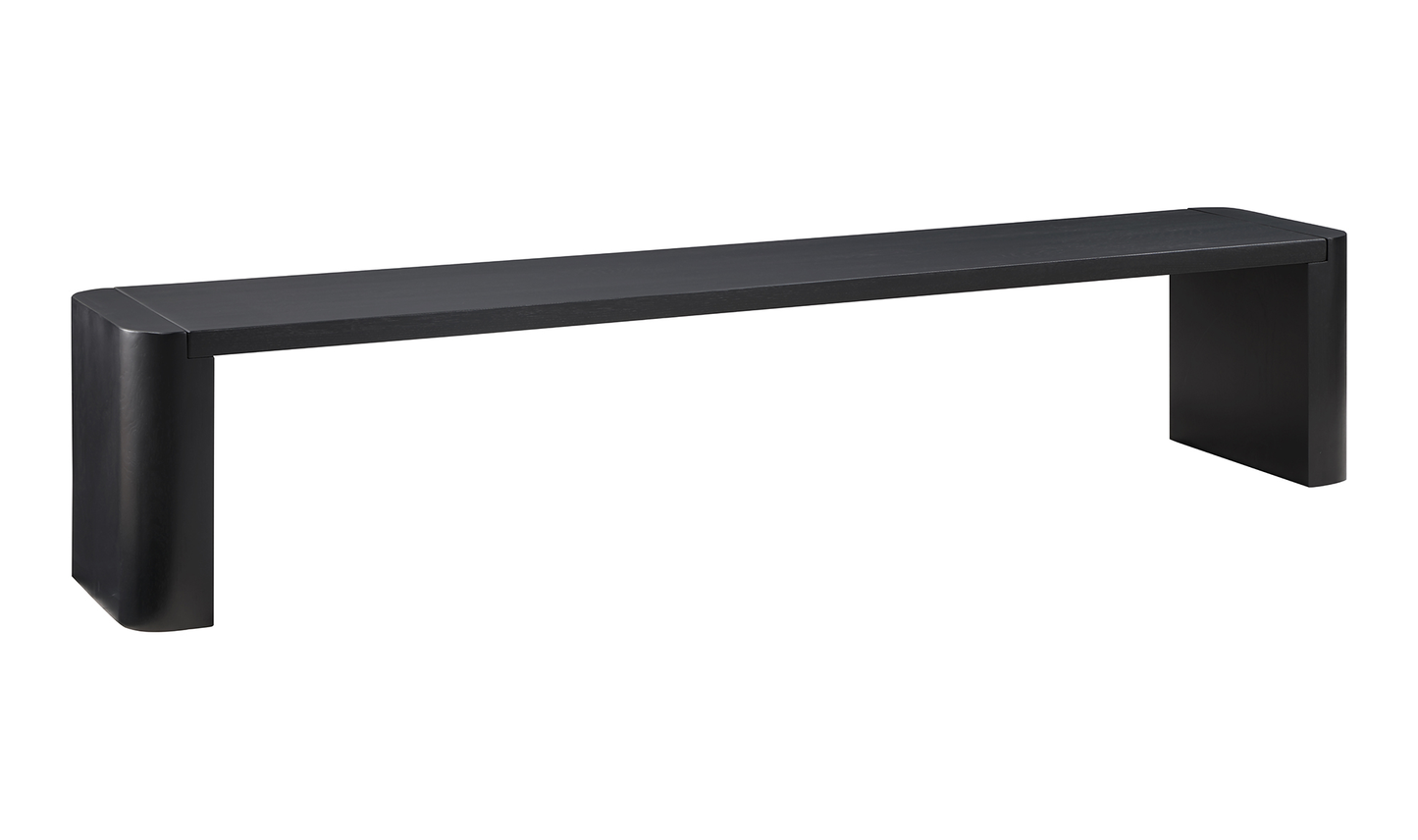 Post Dining Bench Large Black