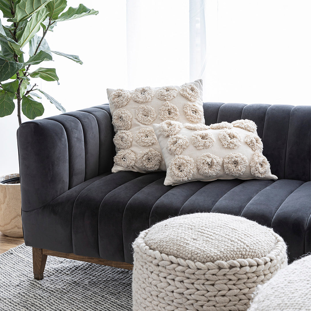 Elliot Sofa – Smoke Grey Velvet