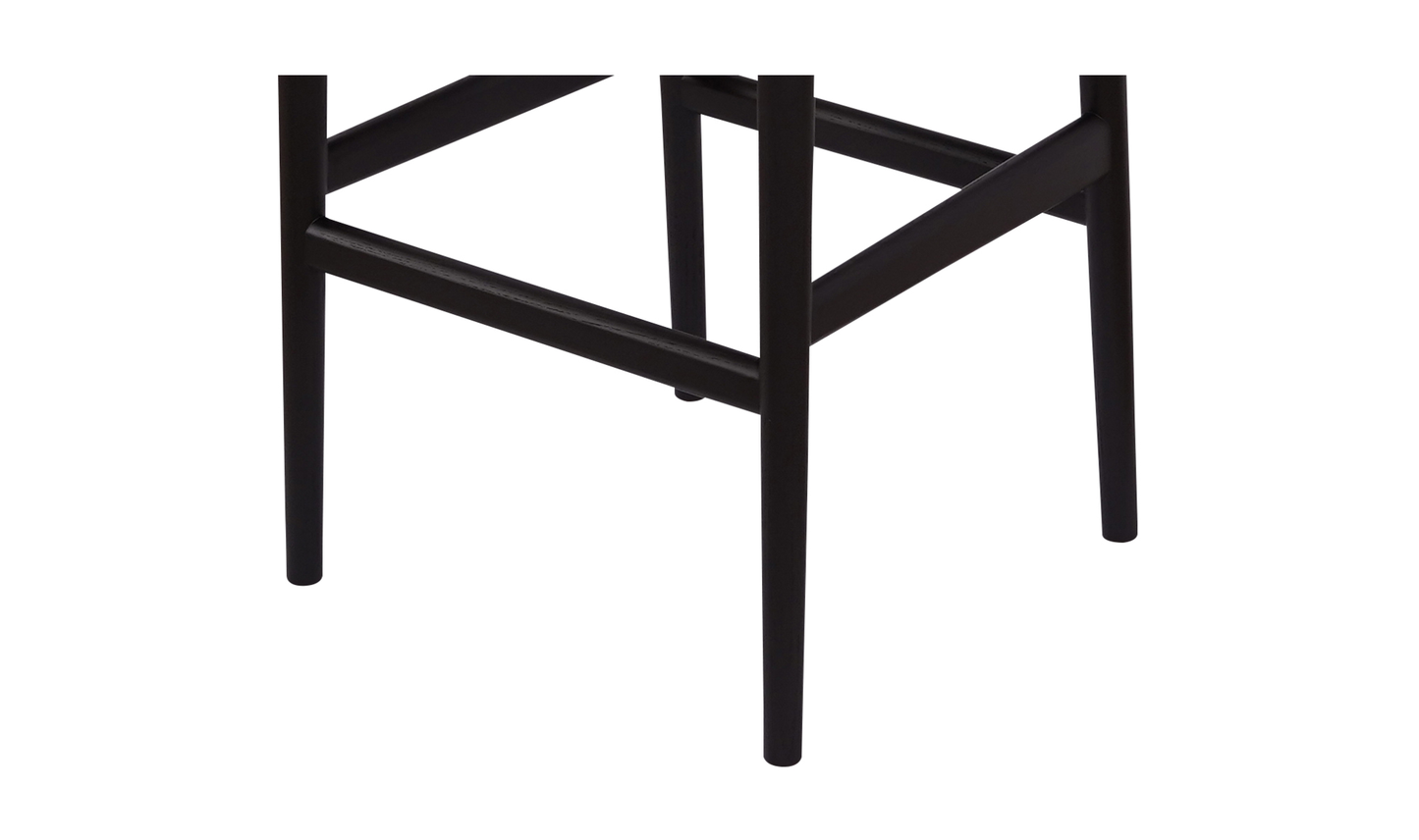 Clayton Barstool Wood Seat Black Ash