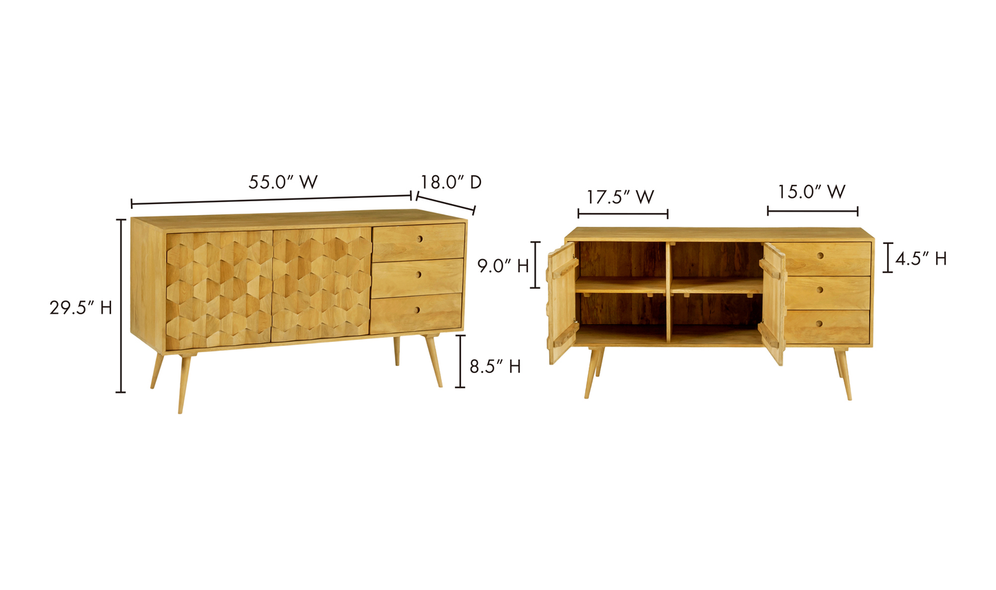O2 Sideboard Light Brown