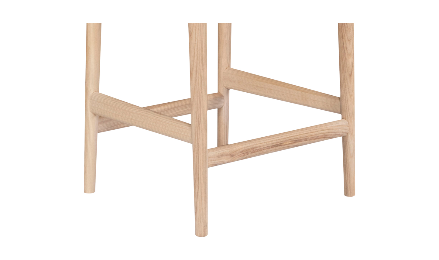 Clayton Counter Stool Wood Seat Washed White Ash
