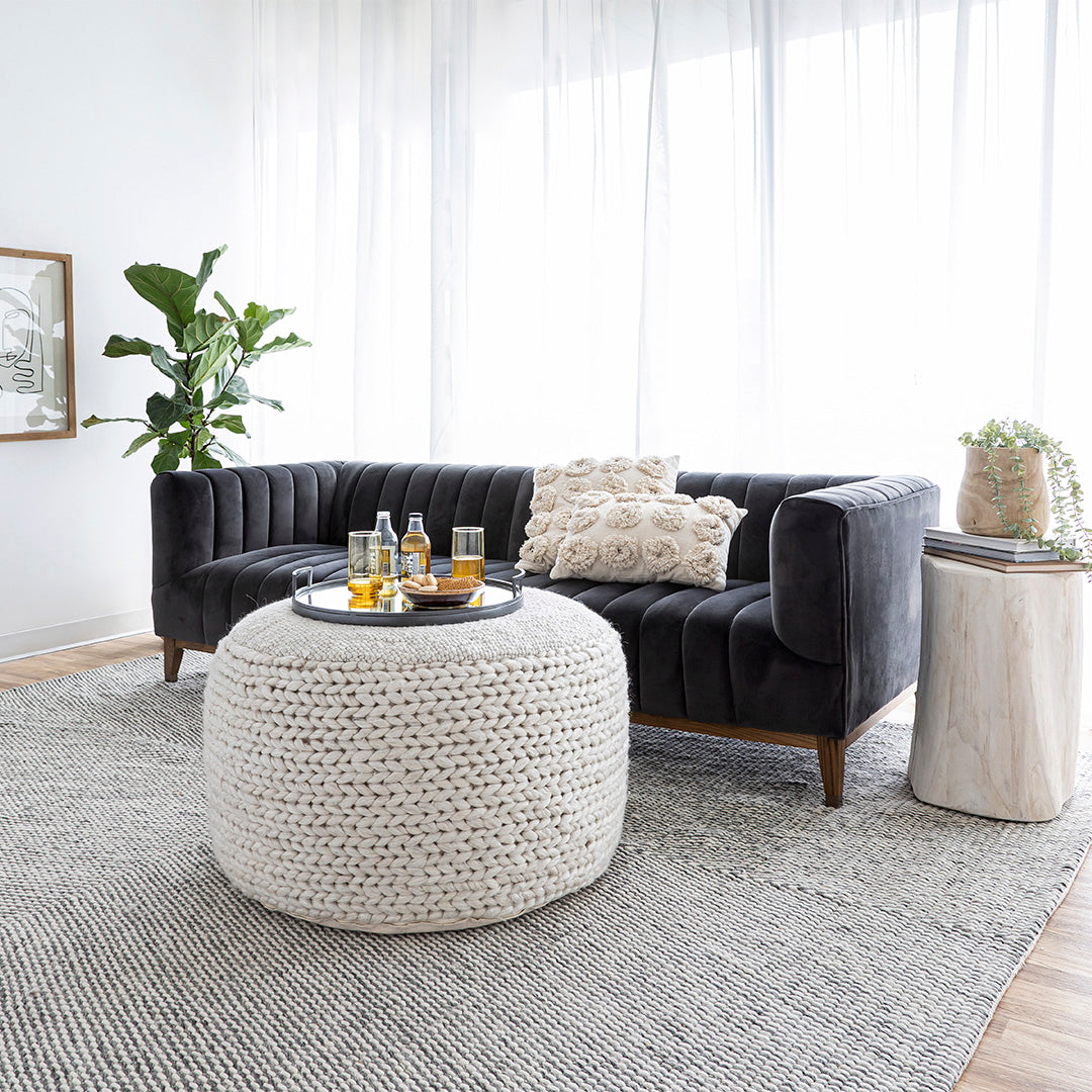 Elliot Sofa – Smoke Grey Velvet