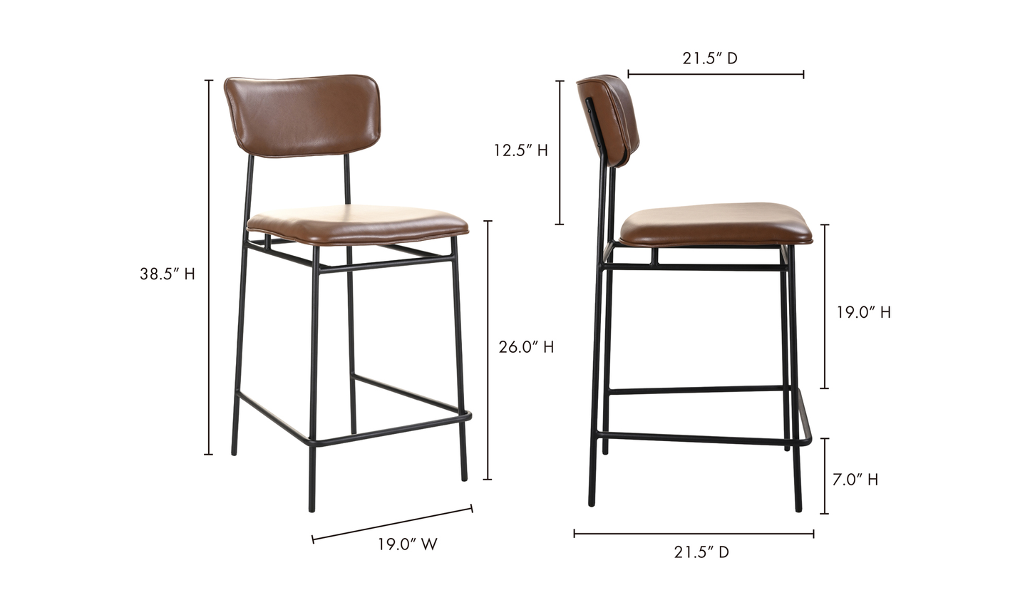 Sailor Counter Stool Dark Brown