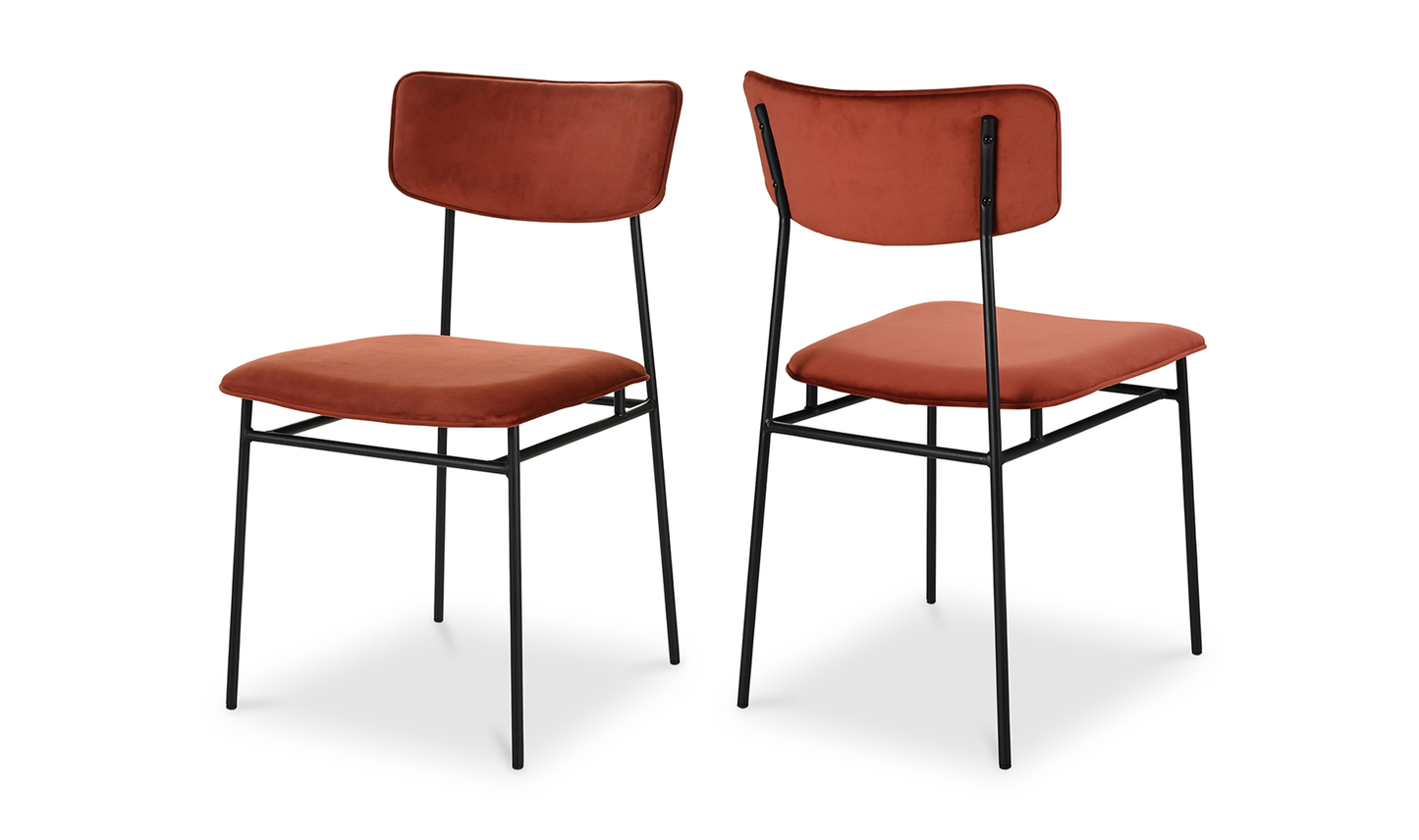 Sailor Dining Chair - Set Of Two Dark Amber