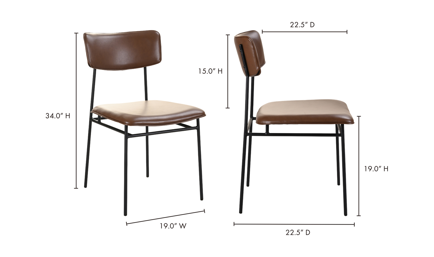 Sailor Dining Chair - Set Of Two Dark Brown