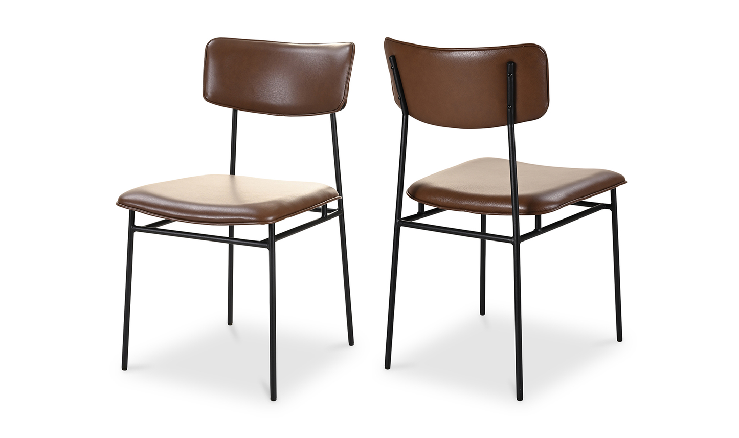 Sailor Dining Chair - Set Of Two Dark Brown