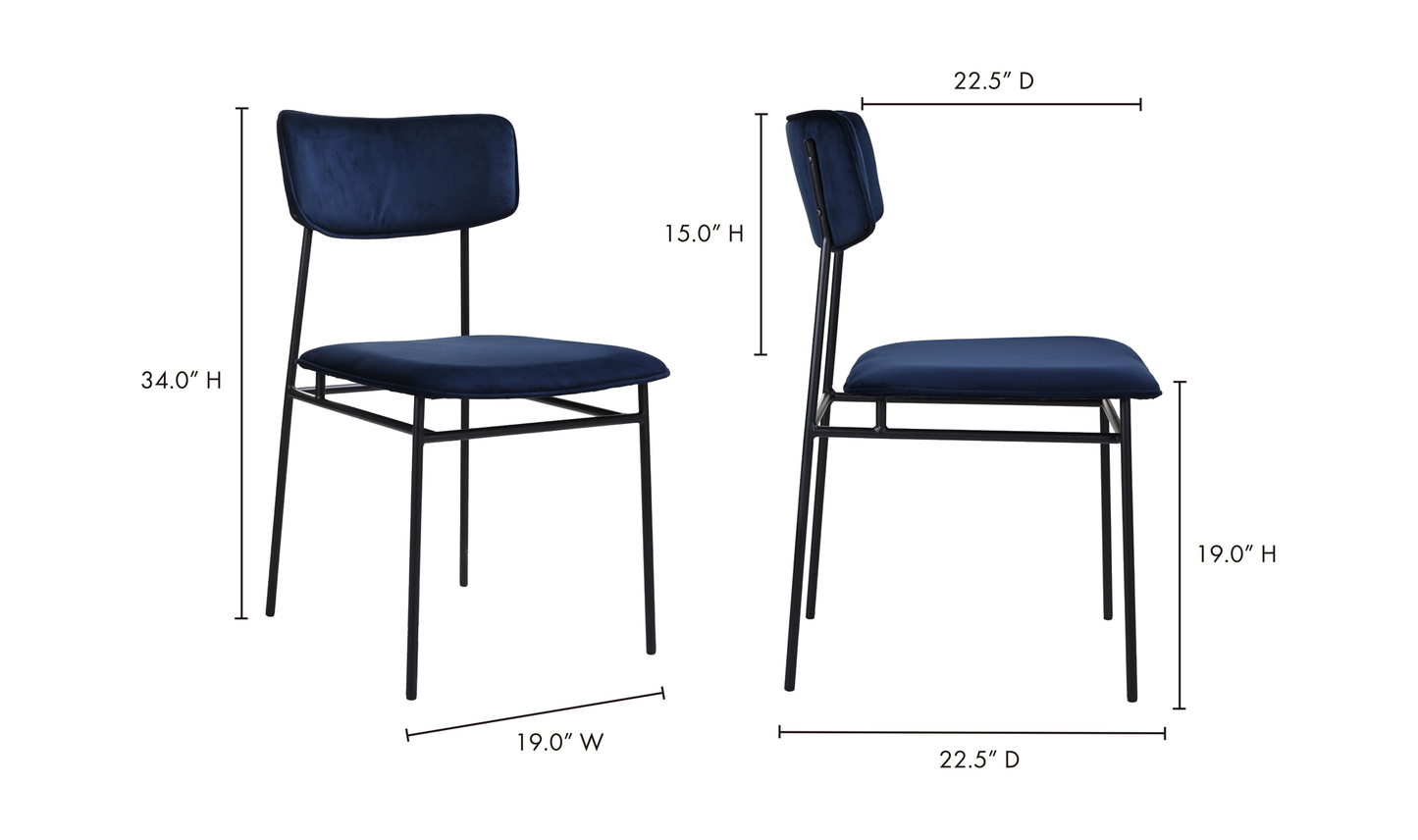 Sailor Dining Chair - Set Of Two Blue