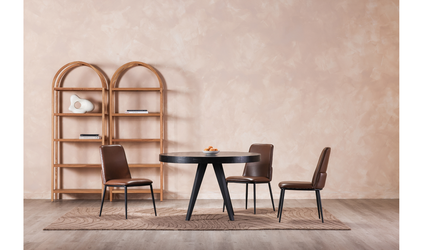 Douglas Dining Chair - Set Of Two Dark Brown