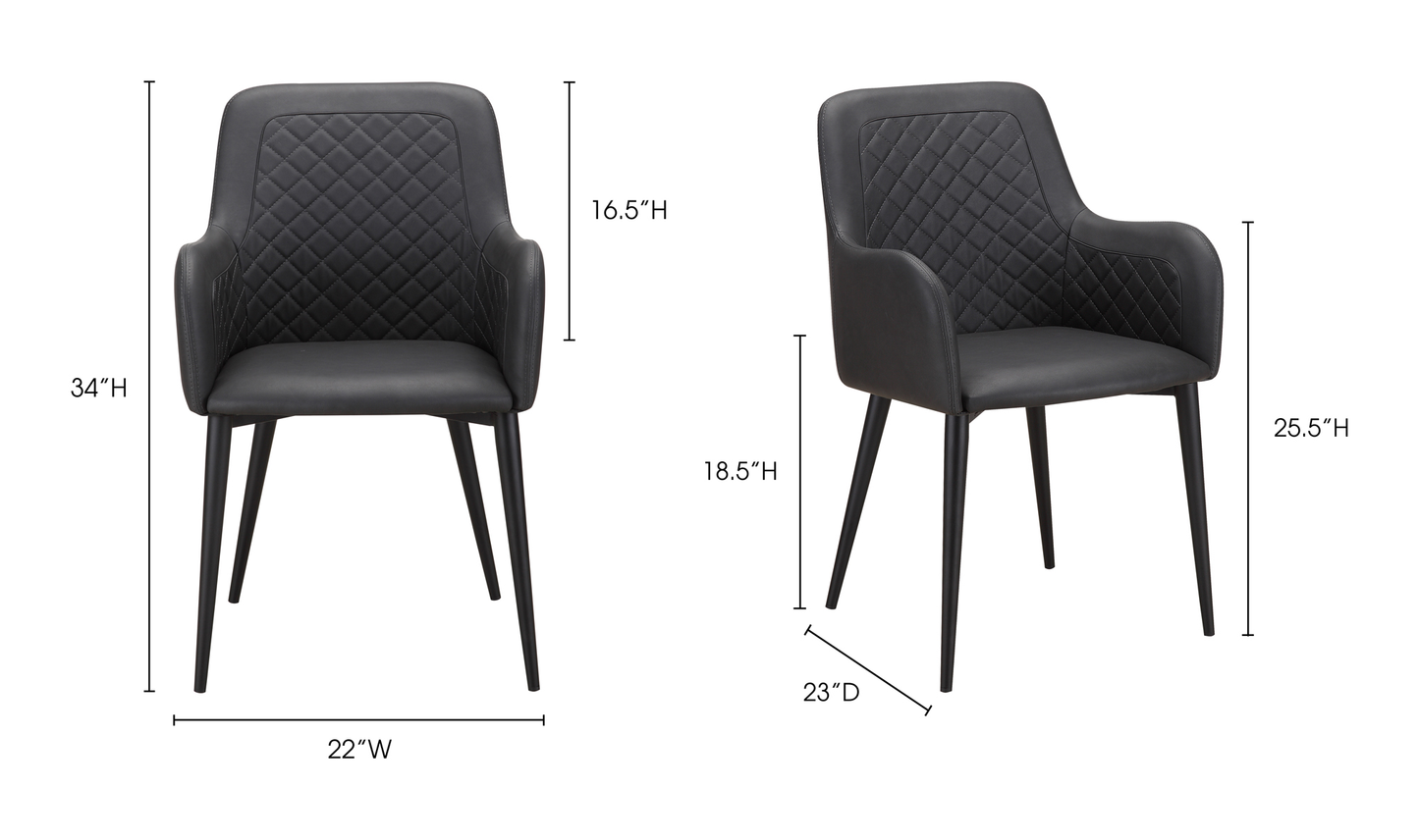Cantata Dining Chair - Set Of Two Black