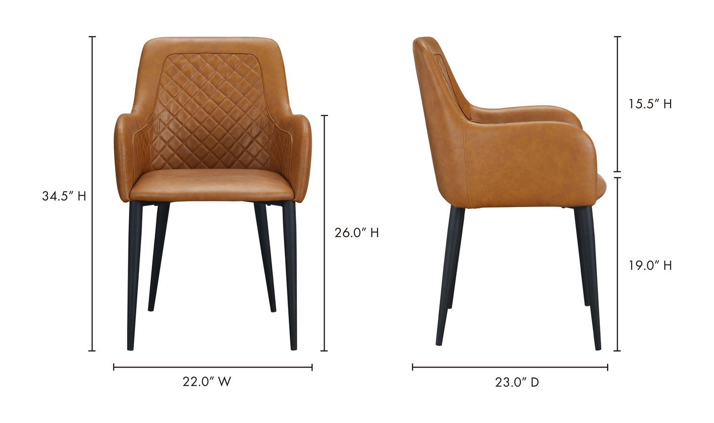 Cantata Dining Chair - Set Of Two Brown