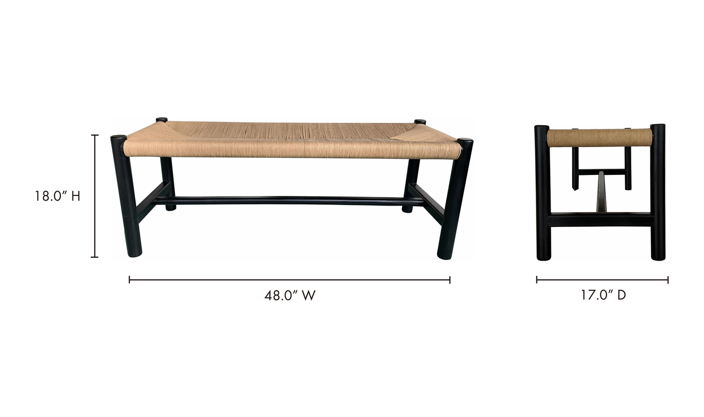 Hawthorn Bench Small - Black