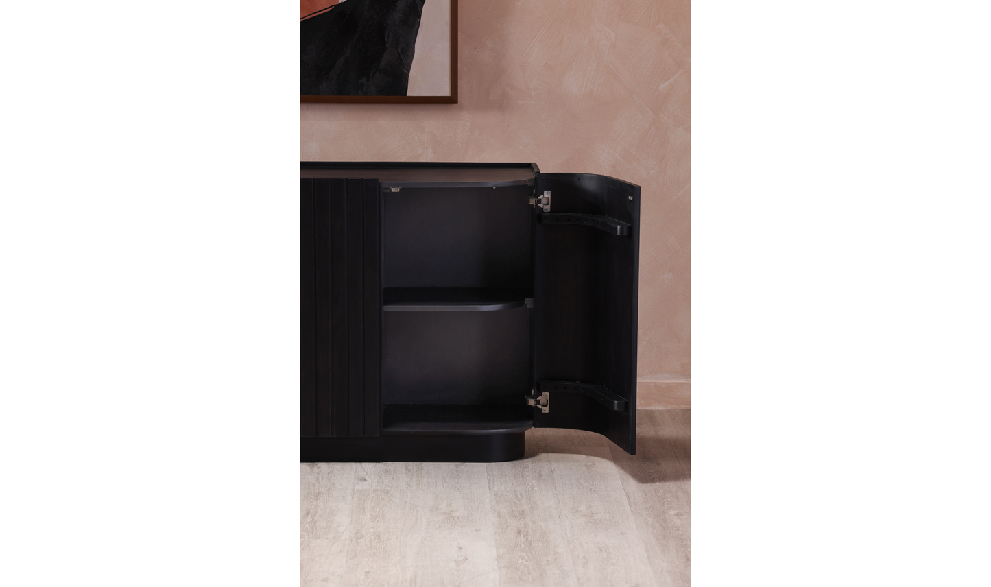 Povera 4 Door Sideboard Black