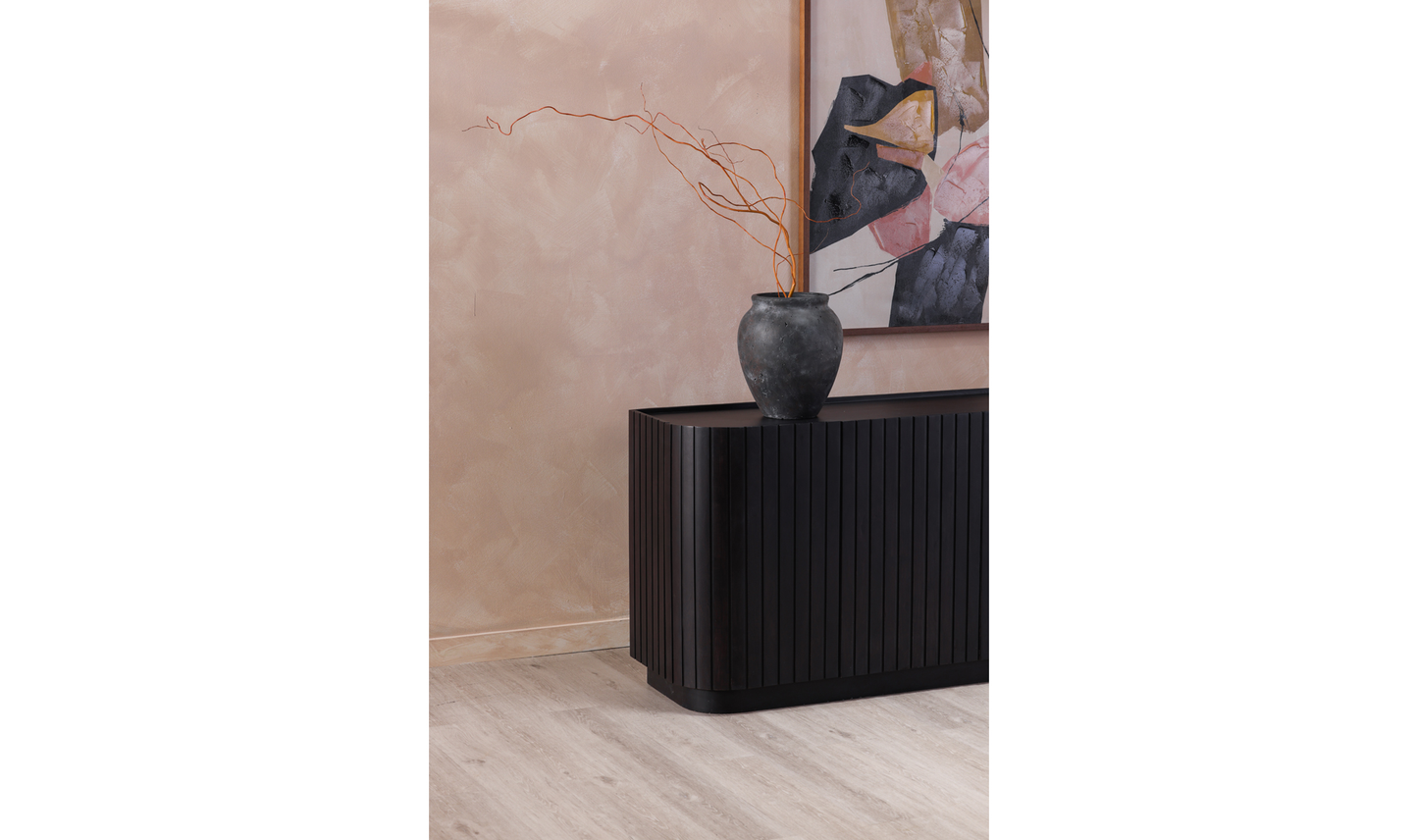 Povera 4 Door Sideboard Black