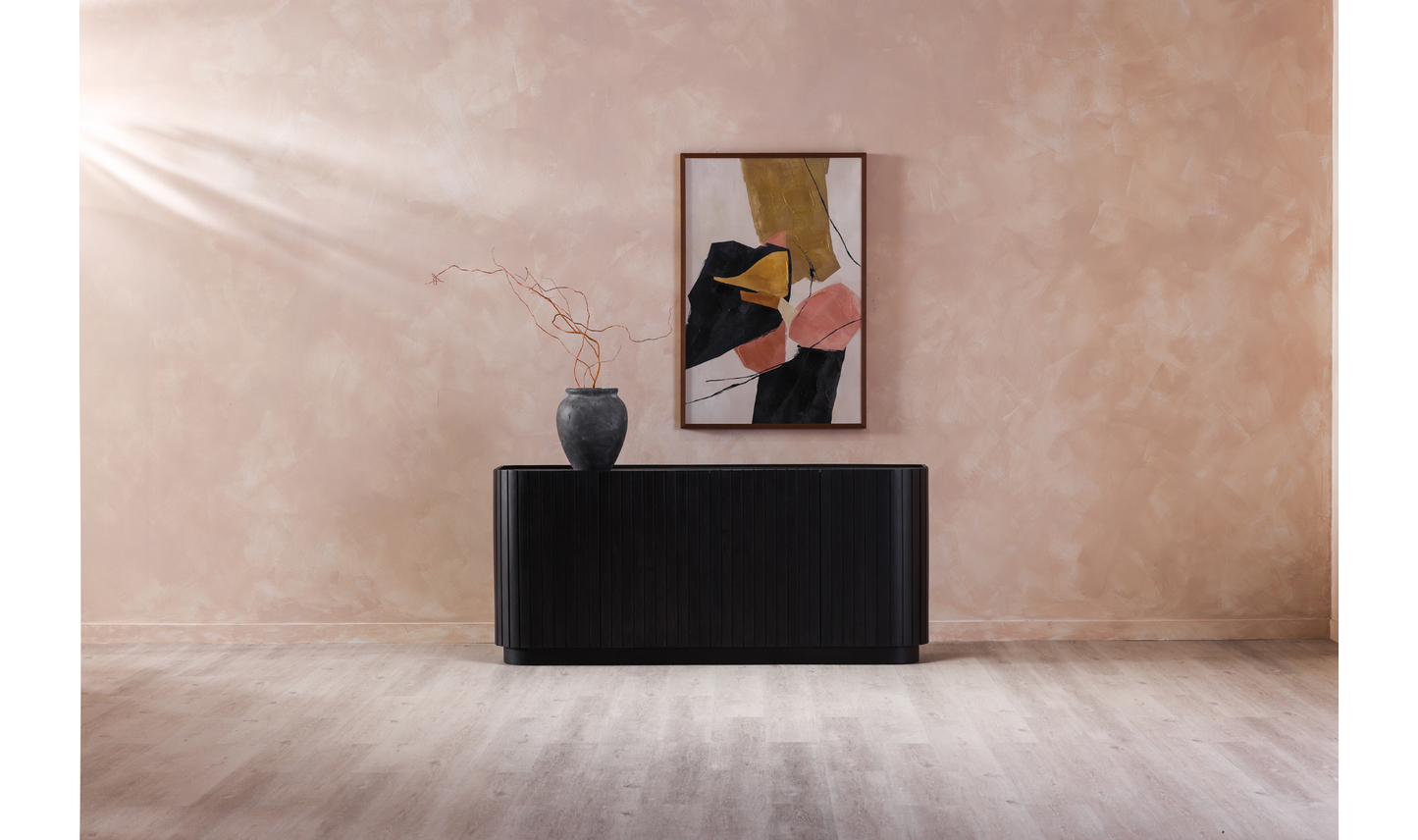 Povera 4 Door Sideboard Black