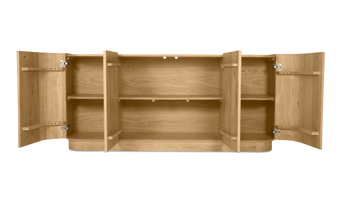 Povera 4 Door Sideboard Natural