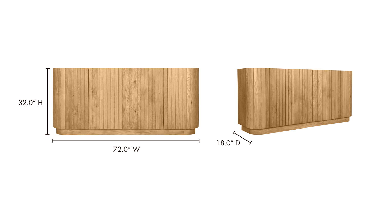 Povera 4 Door Sideboard Natural
