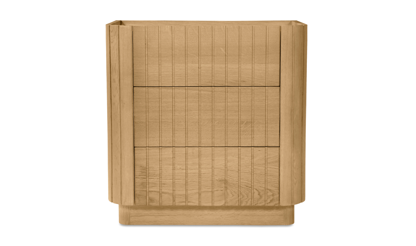 Povera 3 Drawer Chest Oak