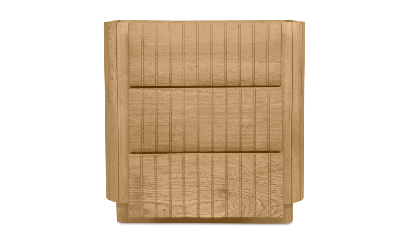 Povera 3 Drawer Chest Oak