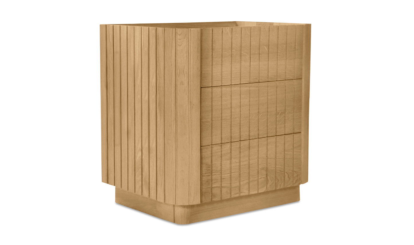 Povera 3 Drawer Chest Oak