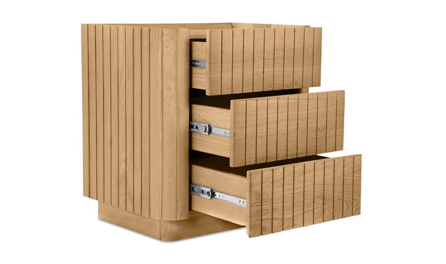 Povera 3 Drawer Chest Oak
