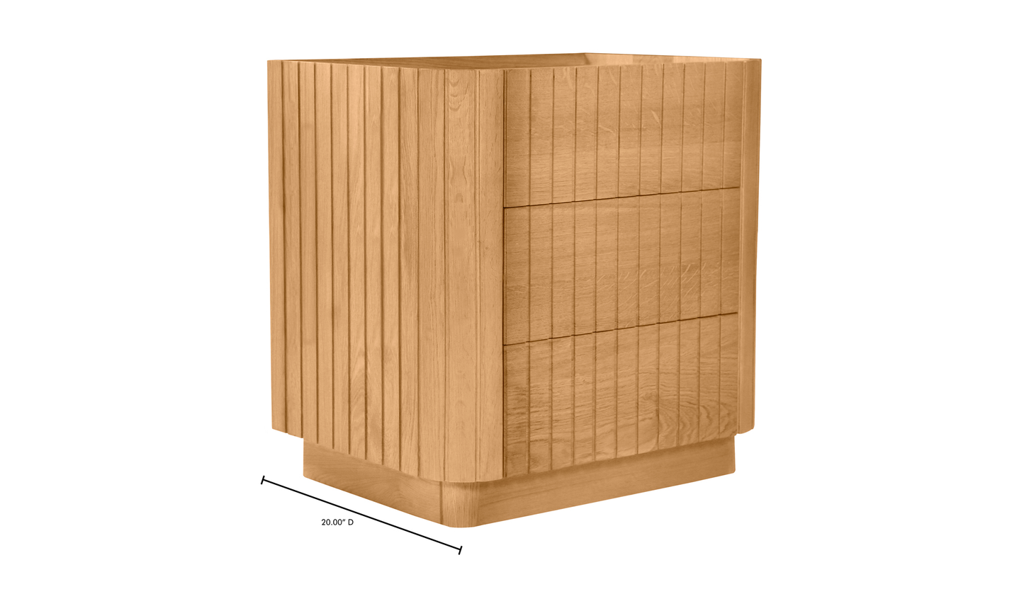 Povera 3 Drawer Chest Oak