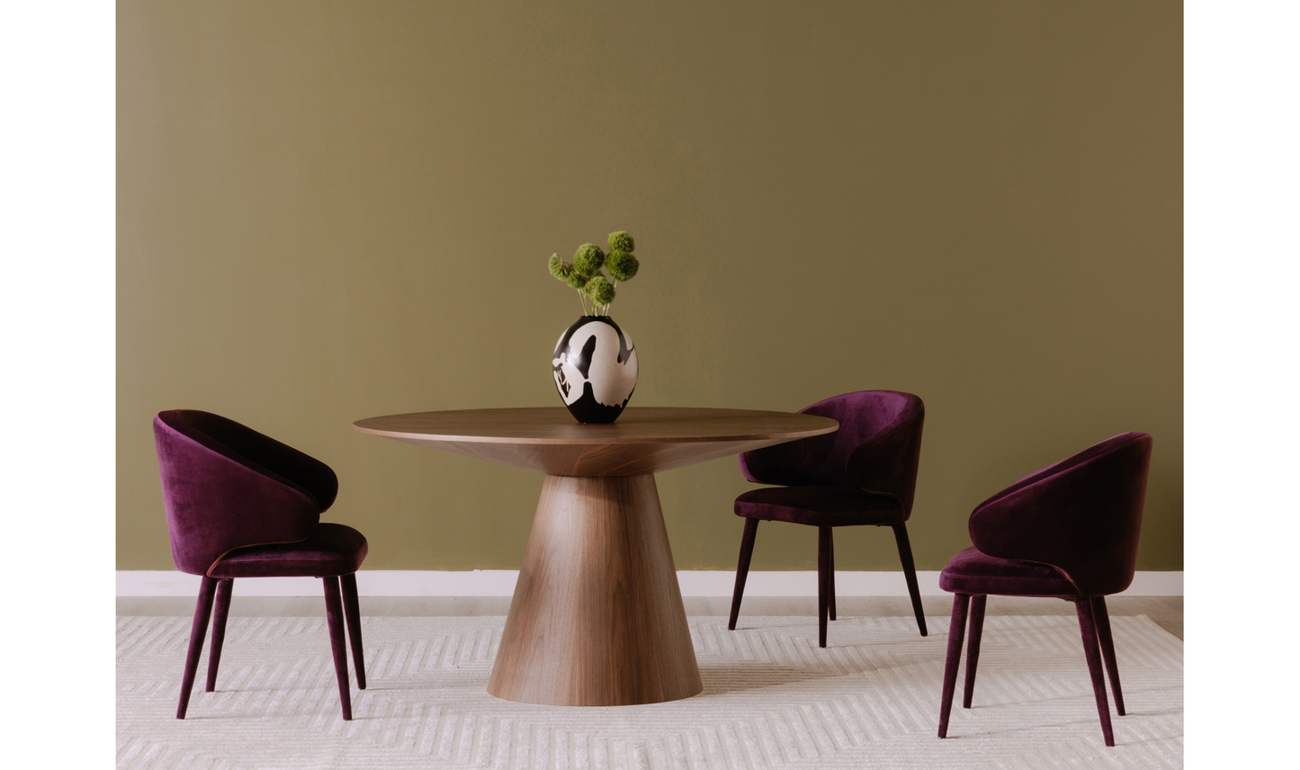 Otago Round 54inch Dining Table Brown