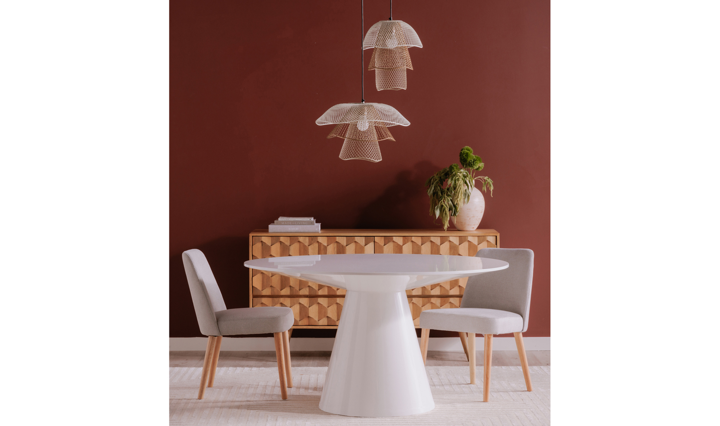 Otago Round 54inch Dining Table White
