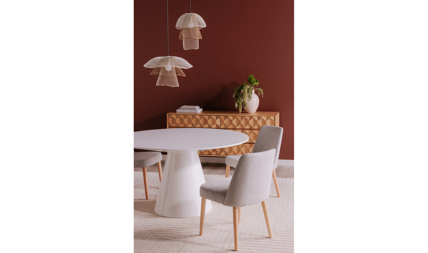 Otago Round 54inch Dining Table White