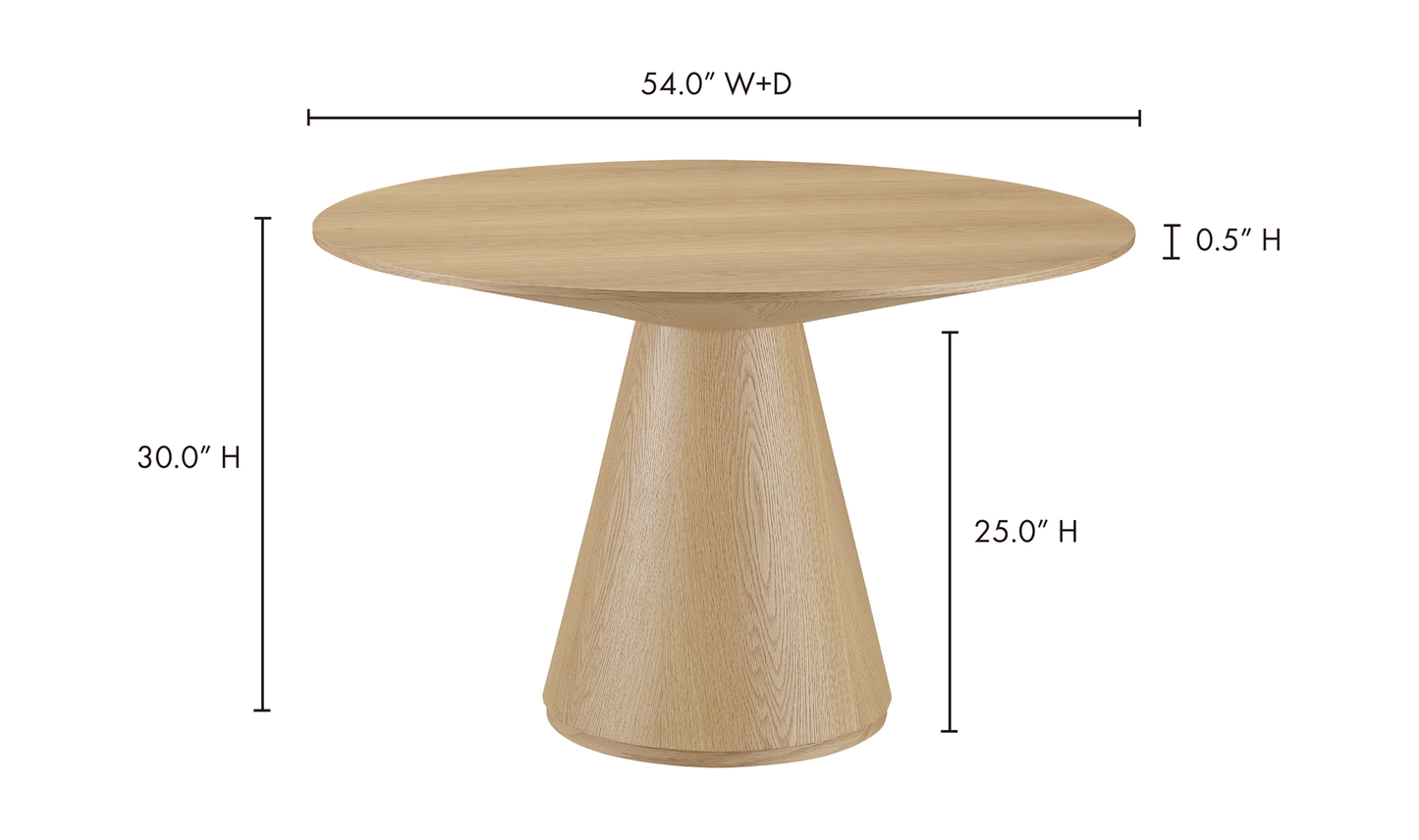 Otago Round 54inch Dining Table Oak