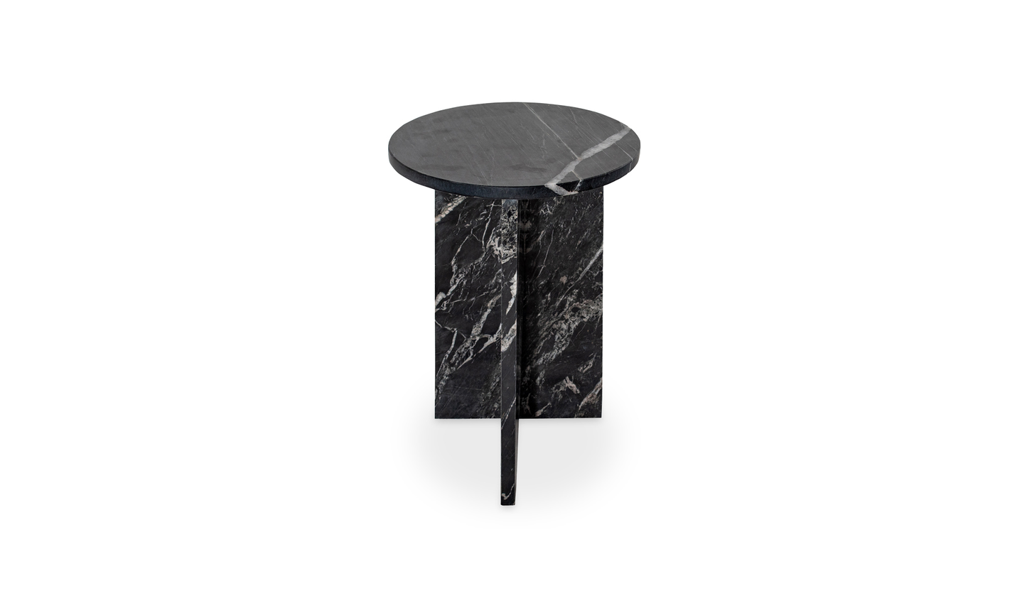 Grace Accent Table Black Marble