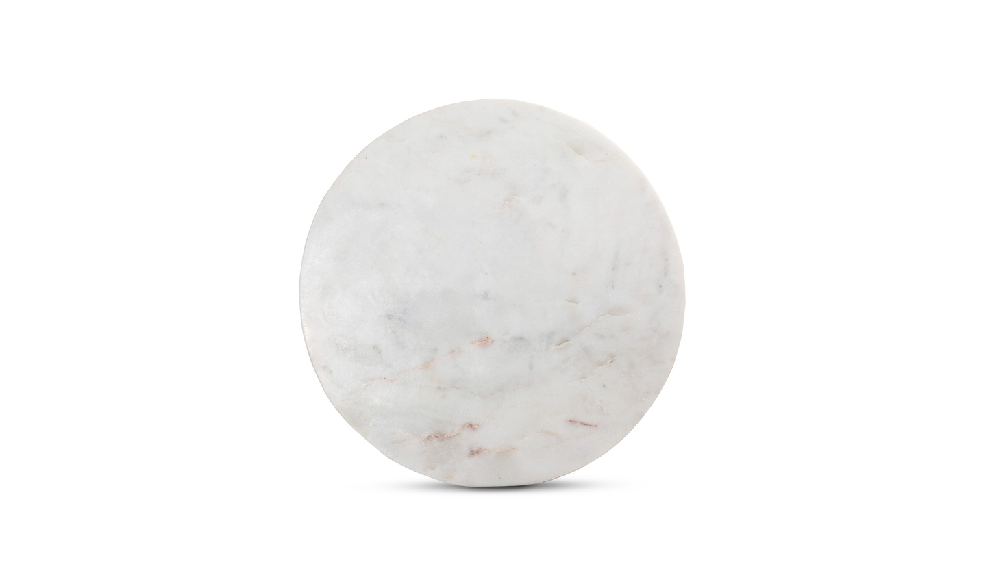 Grace Accent Table White Marble