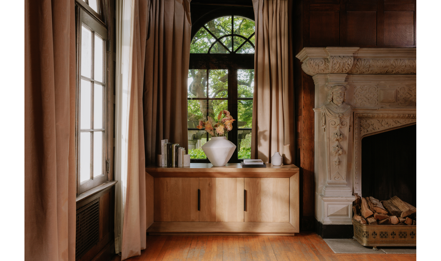 Angle Large Oak Sideboard