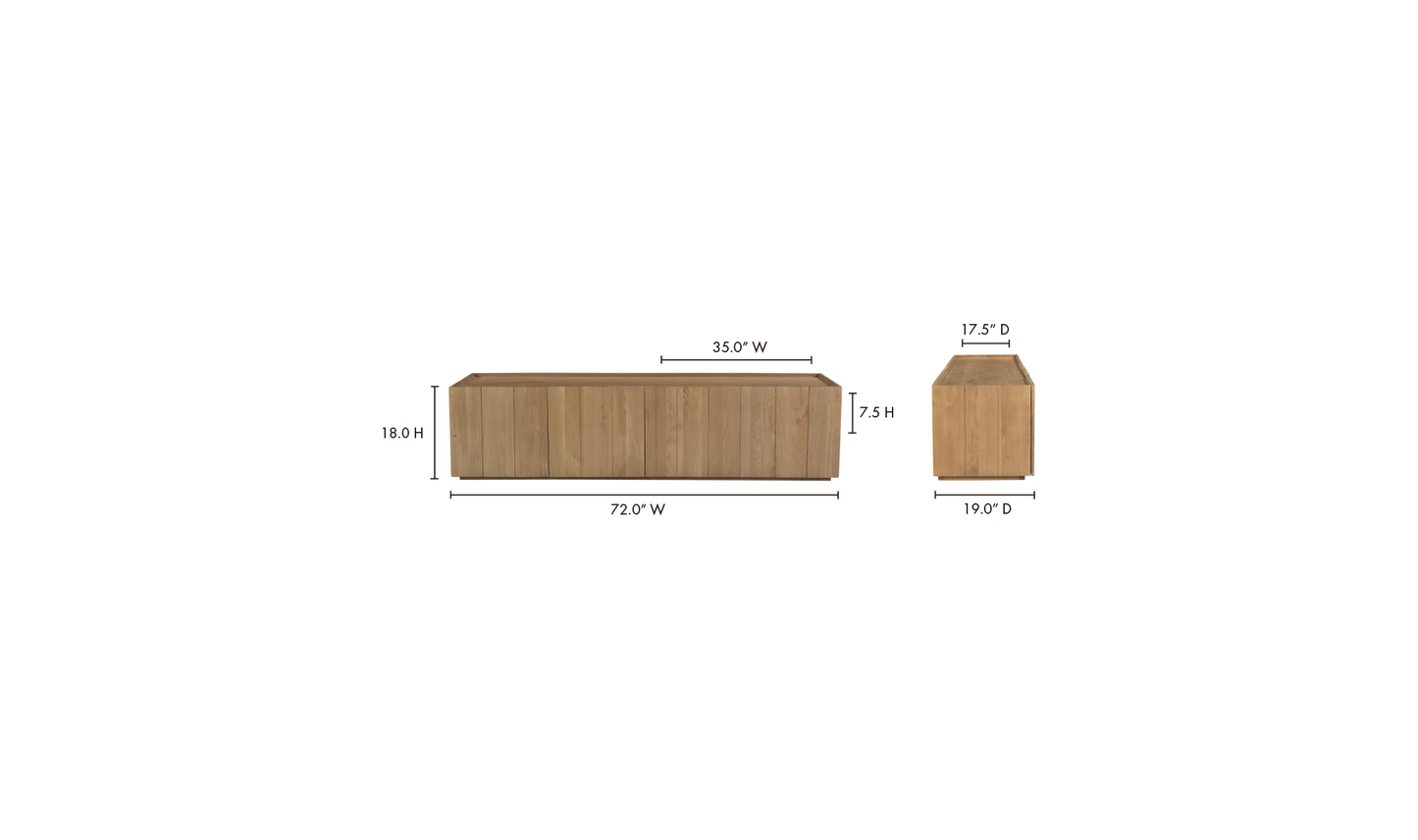 Plank Media Cabinet Natural