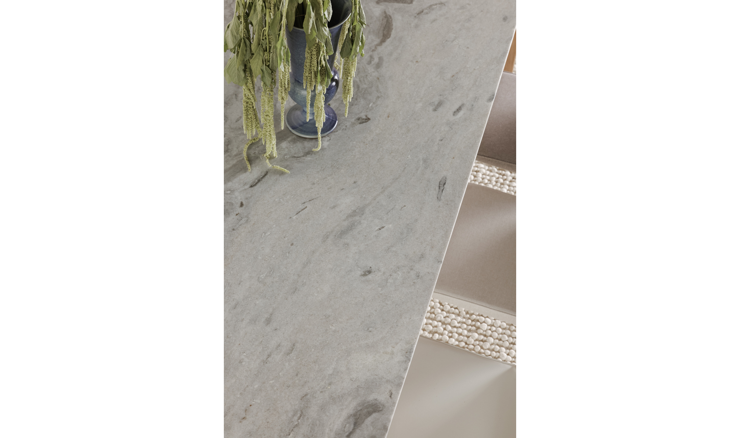 Angle Marble Dining Table Rectangular Large