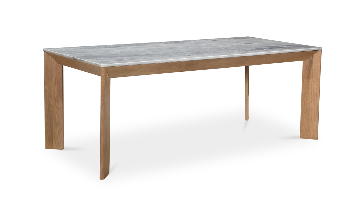 Angle Marble Dining Table Rectangular Large