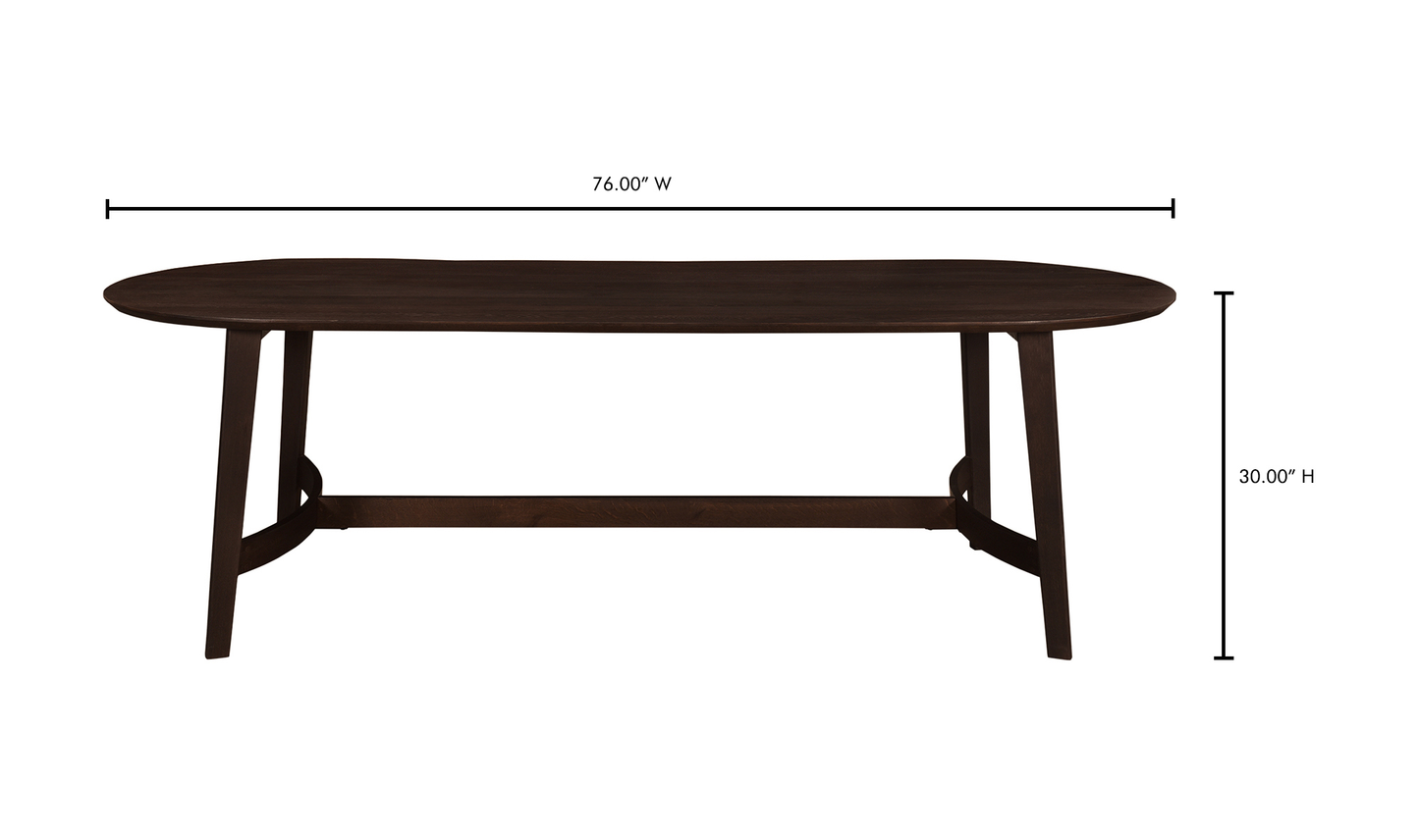 Trie Dining Table Small Dark Brown