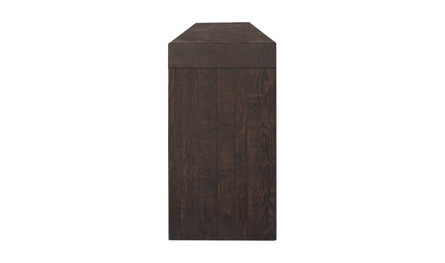 Evander Console Table Rustic Brown