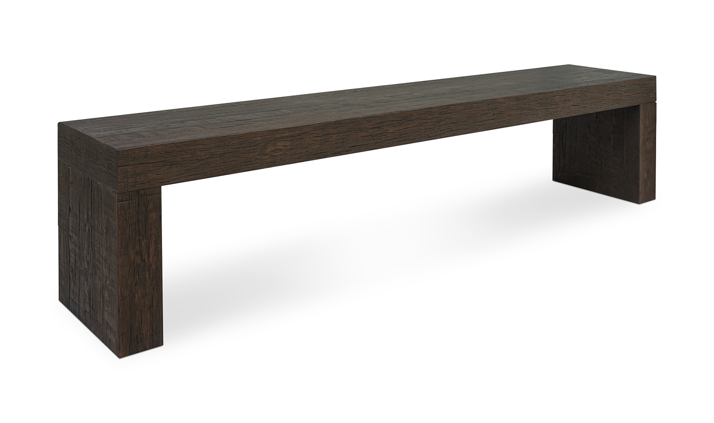 Evander Dining Bench Rustic Brown
