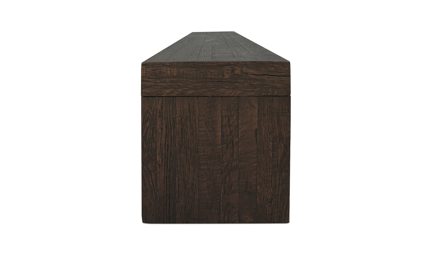 Evander Dining Bench Rustic Brown