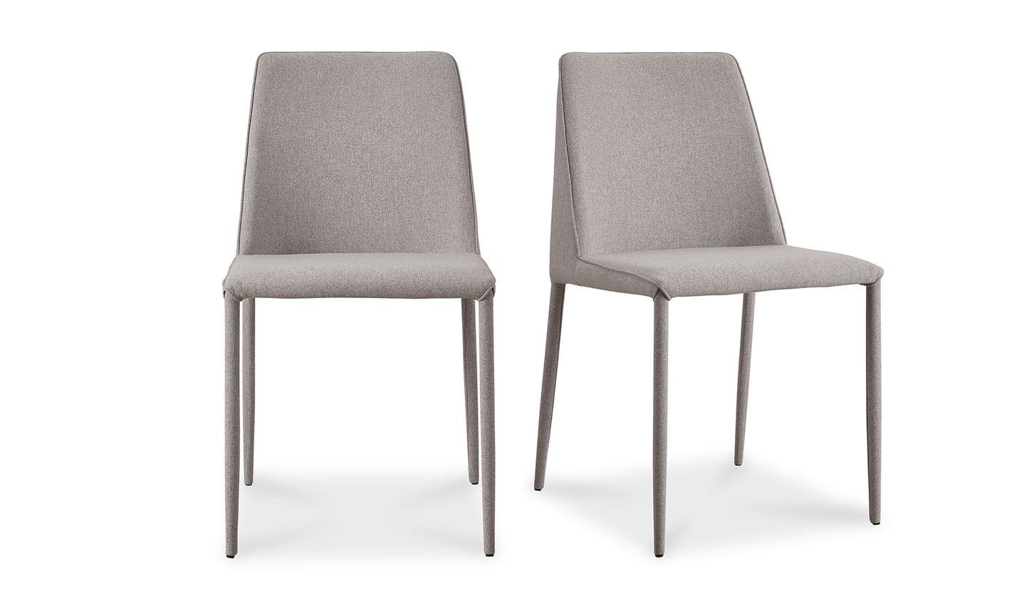 Nora Fabric Dining Chair - Set Of Two Grey
